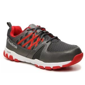 REEBOK WORK SUBLITE MENS 9mm STEEL TOE ATHLETIC FIT SHOES GRAY SZ 11